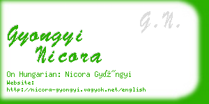 gyongyi nicora business card